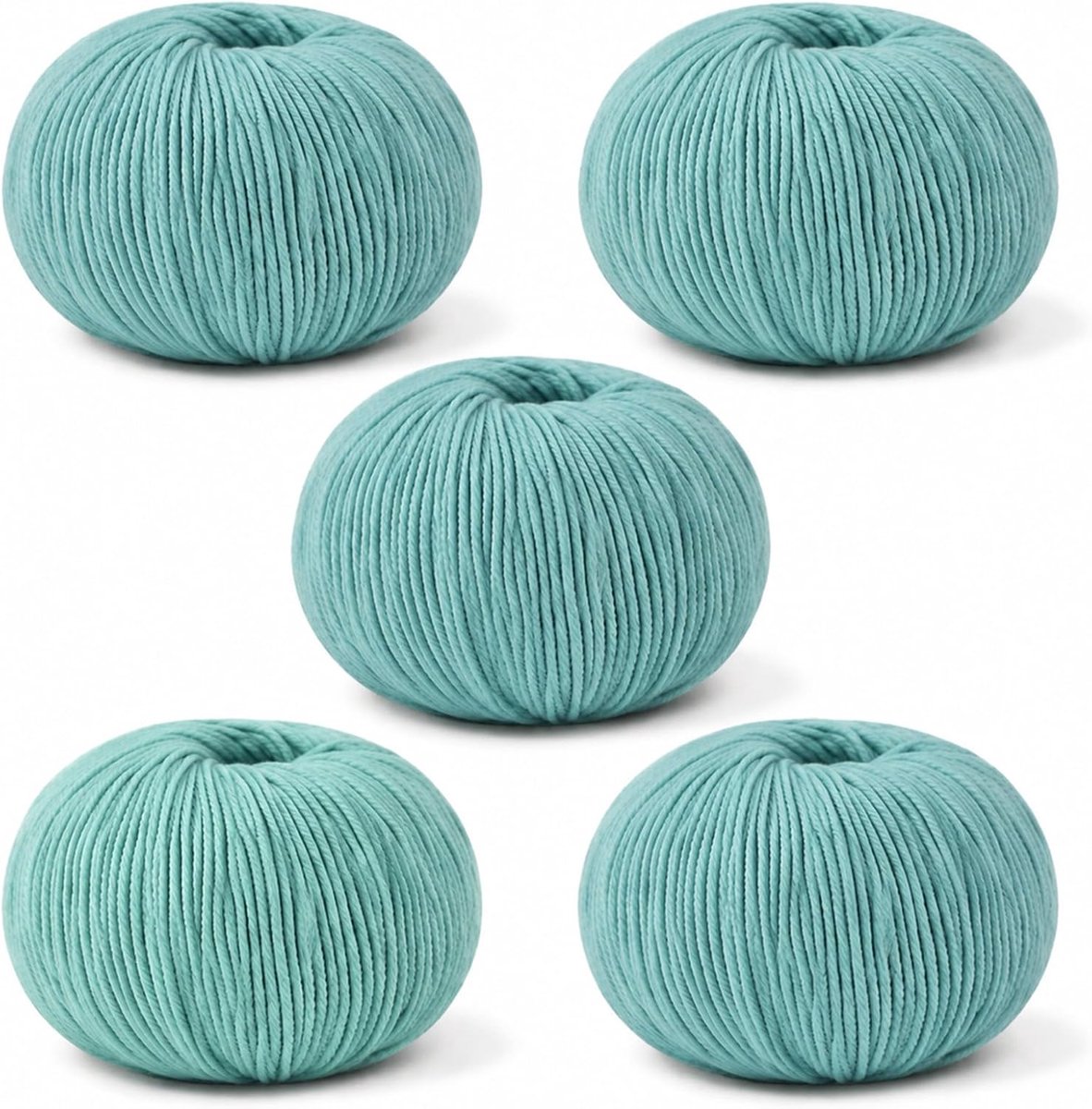 Merinowol om te breien 500 g (5 x 100 g), babywol zacht, dennengroen