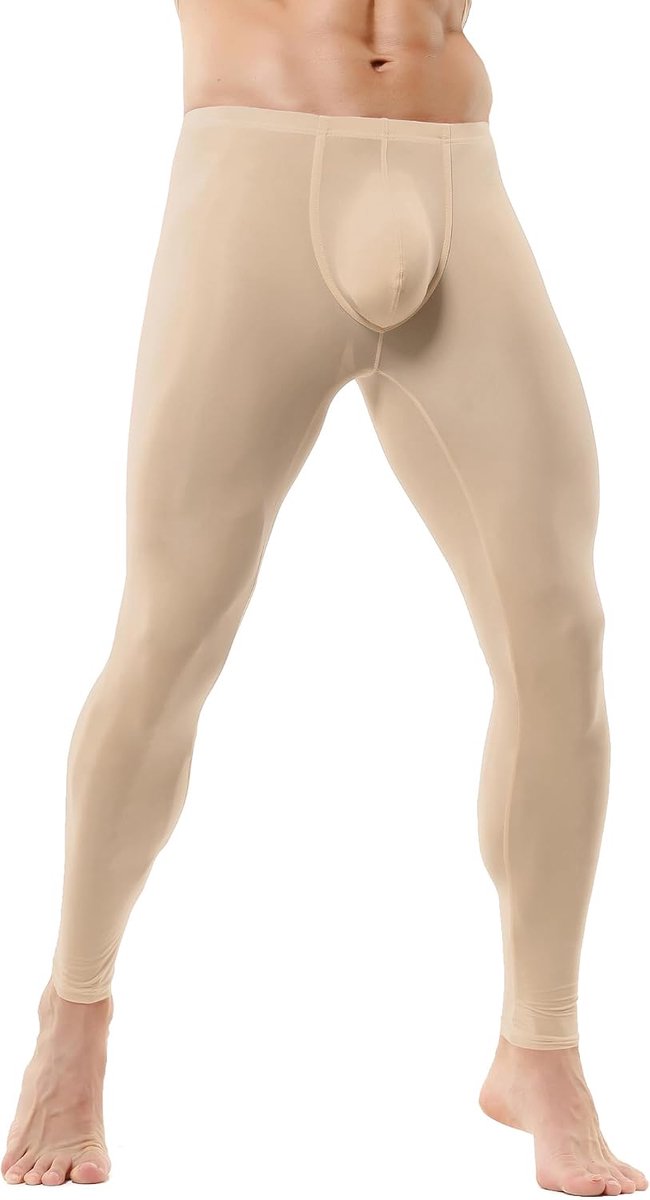 Sportlegging voor heren, effen kleuren, panty, ondergoed, broek, workout, yogabroek