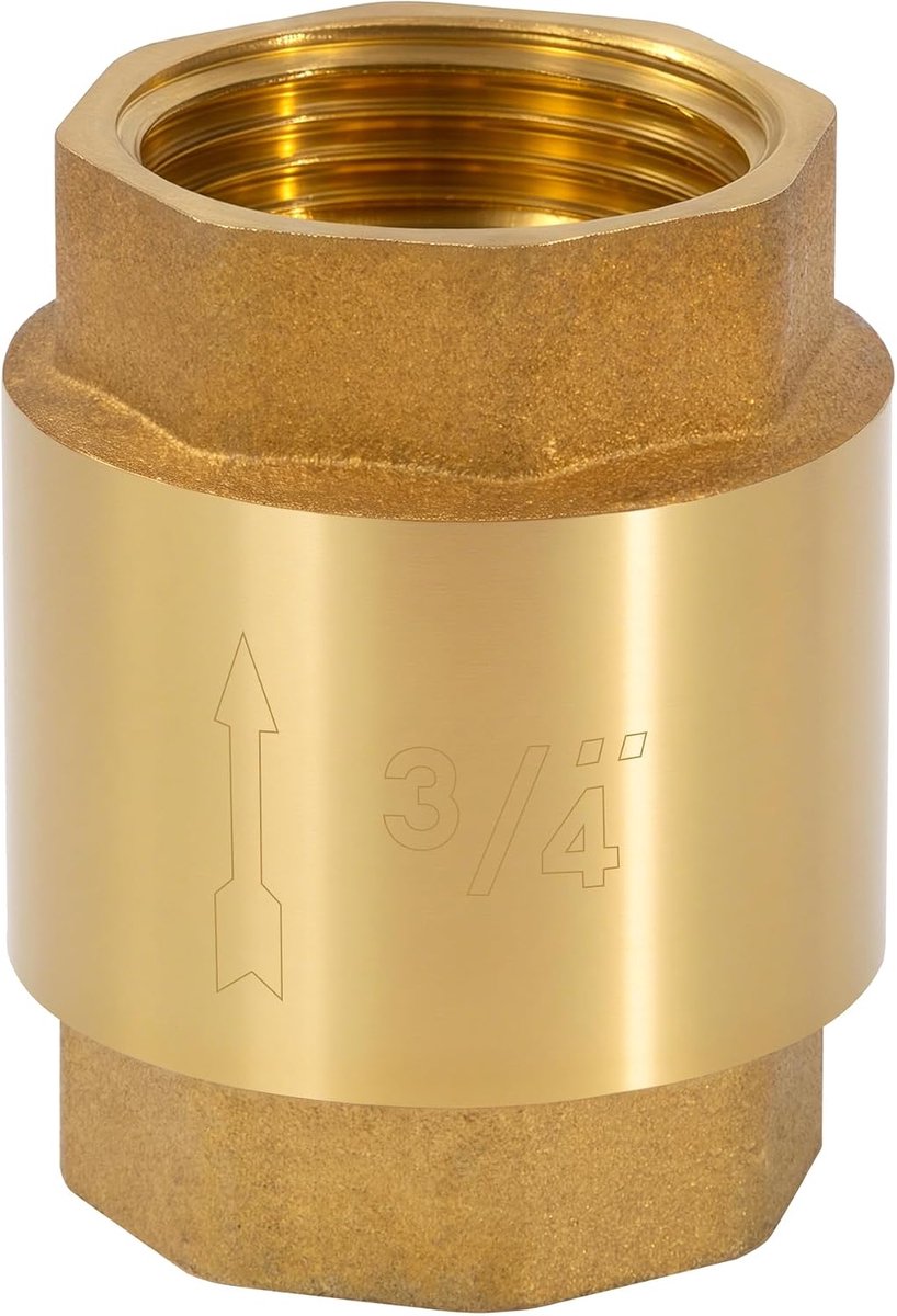 Terugslagklep, G1/2", G3/4" G1", hoge precisie messing schroefdraad met binnendraad terugslagklep voor een veilig drinkwatersysteem