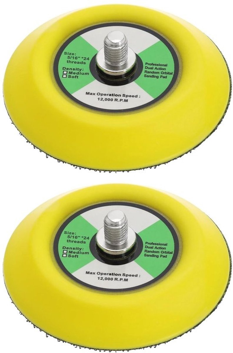 Dailygoods- Polijstpad 75mm - 2 Stuks - M8 Draad - 12000 RPM - Fluweel Ondersteund - Professionele Schuurtoepassingen - Schuurschijf