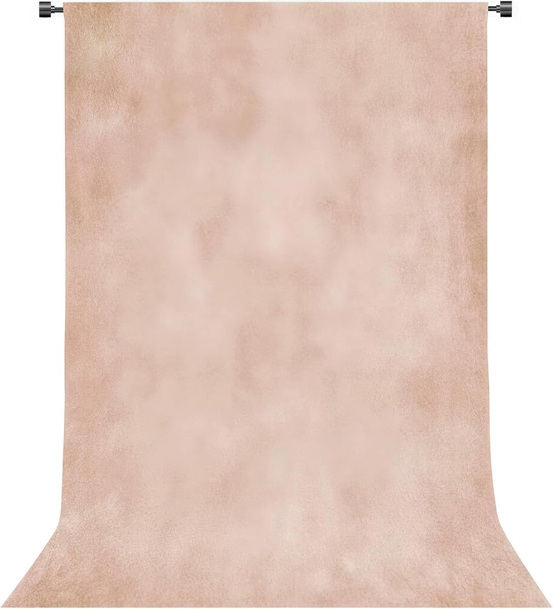 Fotoachtergrond, 243 x 300 cm, groot, opvouwbaar, polyester, beige achtergrond voor fotoshoot, portretfoto's, productfoto's, video, sociale media en bruiloft