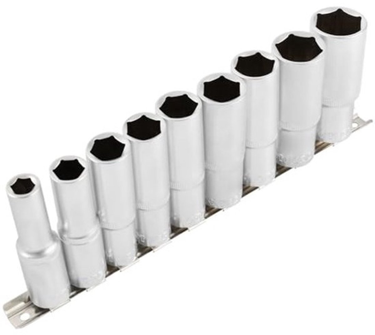 Steeksleutelset 1/2 inch met lange doppen, 9 delig, 10-24 mm