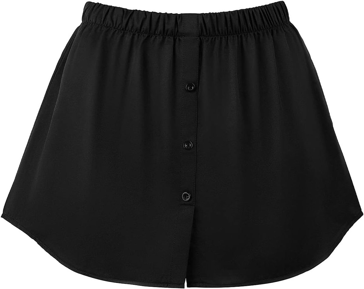 Shirt verlengstuk dames blouse rok verlengstuk met knopen onderrok dames ondershirt blouse rok