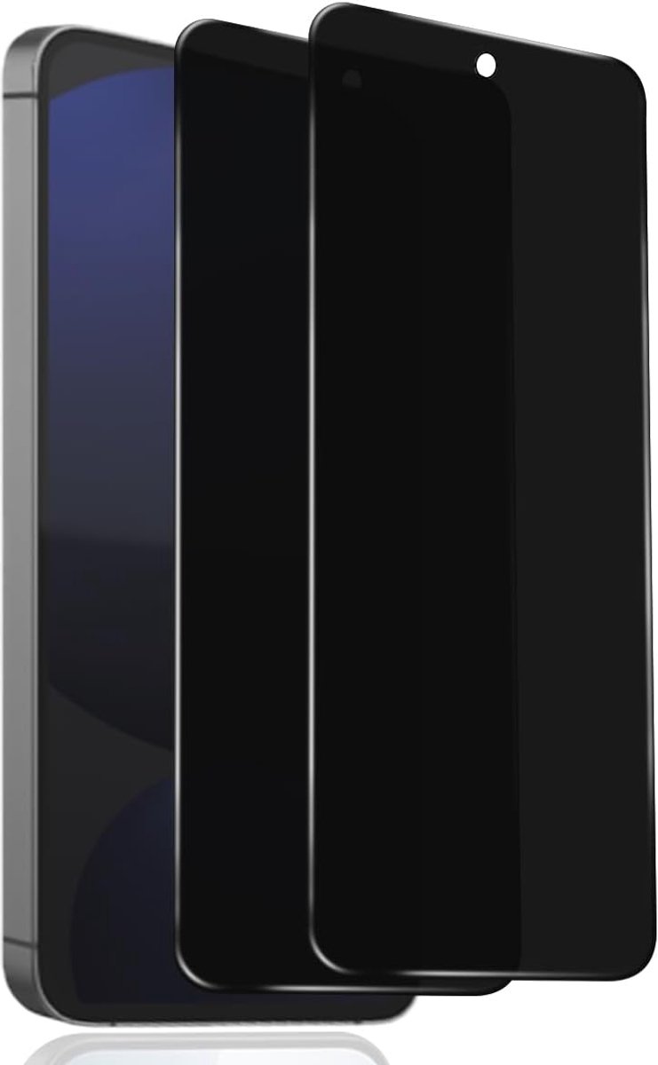 Volledig compatibel met Samsung Galaxy S24 FE, gehard glas, zonder luchtbellen, 2 stuks, hardheid 9H, anti-spion, gehard glas, krasbestendig