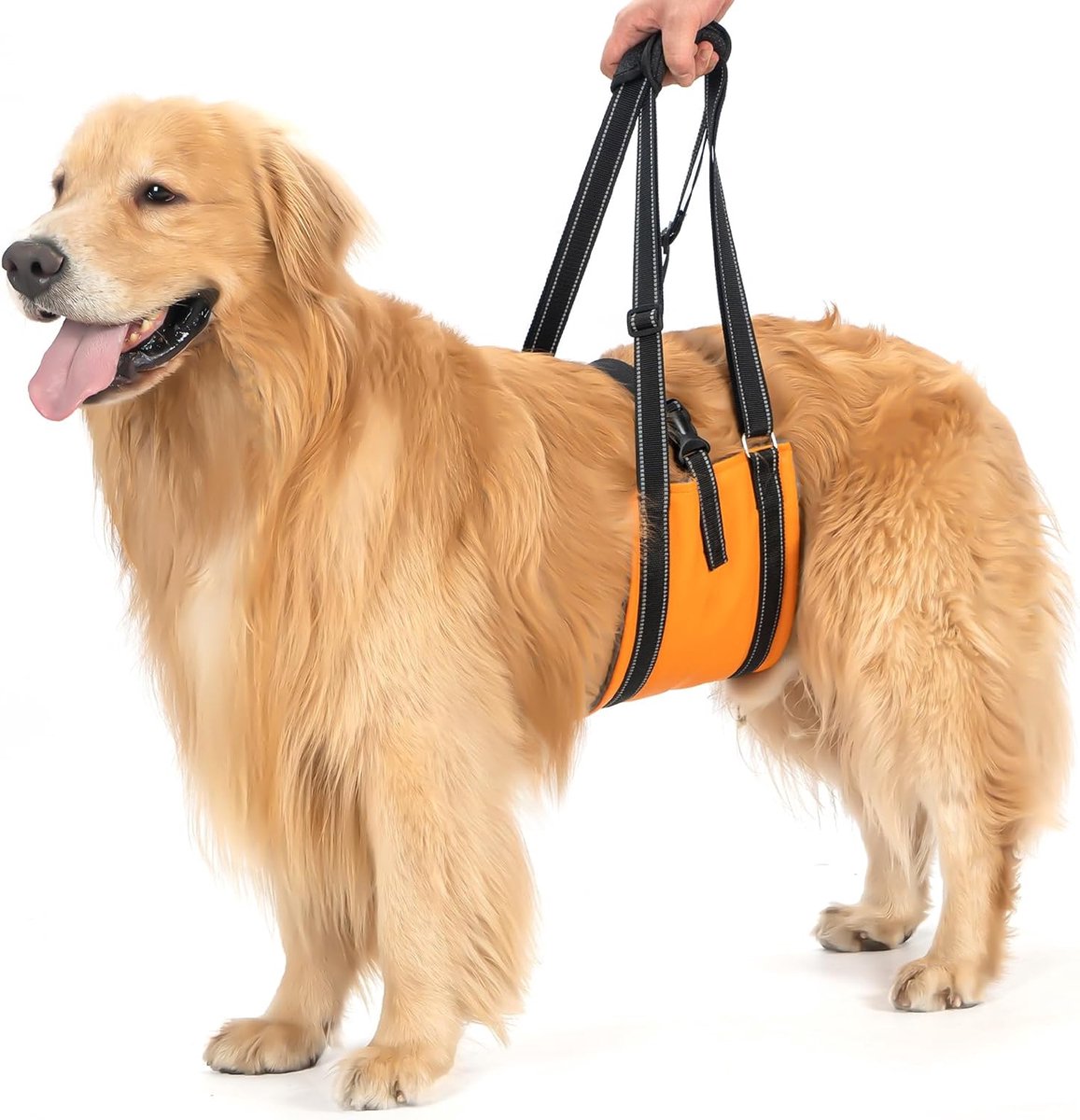 Hondenliftharnas - verbeterde hondendraagdoek voor grote honden, ondersteuning voor achterbenen, lifthulp met handvat en riemen voor heupdysplasie, hondenlifter ondersteuningsharnas voor oudere