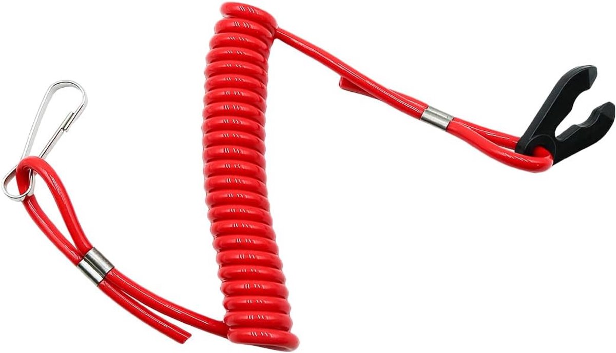 Veiligheidstouw, set van 2 sleutelhangers voor motor, boot, noodstopschakelaar, essentiële veiligheid