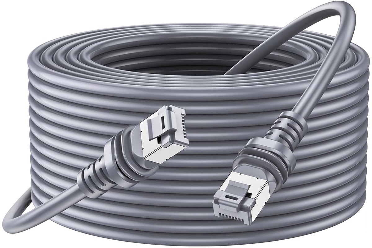 Gen 3 kabel 23M, Waterdicht Ethernet-kabel voor Starlink Gen 3 / Standaard/Mini, RF-coaxiale kabelverlengingsaccessoires voor Starlink satelliet RV/Marine/Thuis