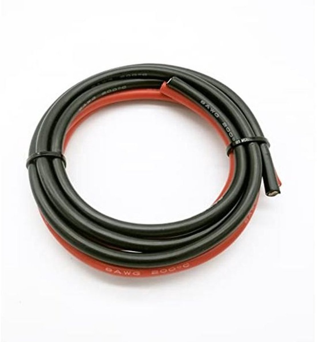 2 Meter 8 AWG Siliconen Stroomkabel voor RC - Batterijkabel in Zwart en Rood