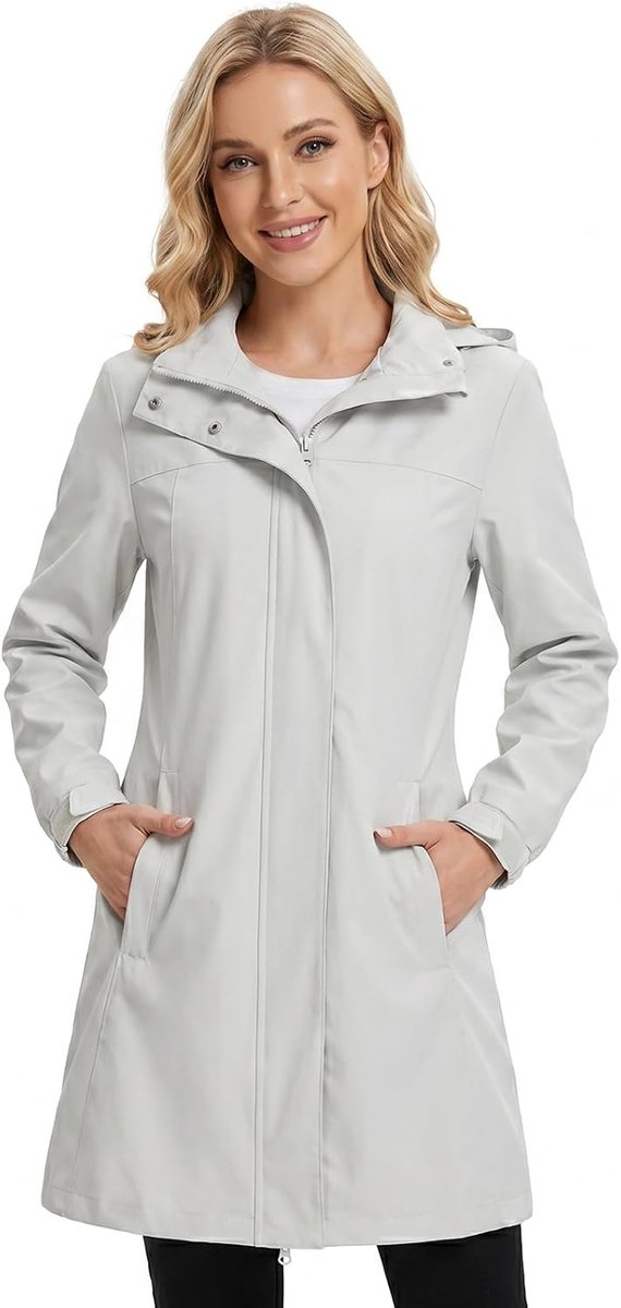 Regenjas met capuchon voor dames, outdoor, waterdichte softshelljas voor lente en zomer
