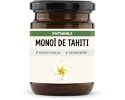 Puturals Monoï de Tahiti Olie 100% Natuurlijk & Koudgeperst - 250ml - Rijk aan Antioxidanten en Verzorgende Vetzuren - Monoï de Tahiti Olie voor Huid, Haar en Lichaam - Geschikt voor Droge en Gevoelige Huid