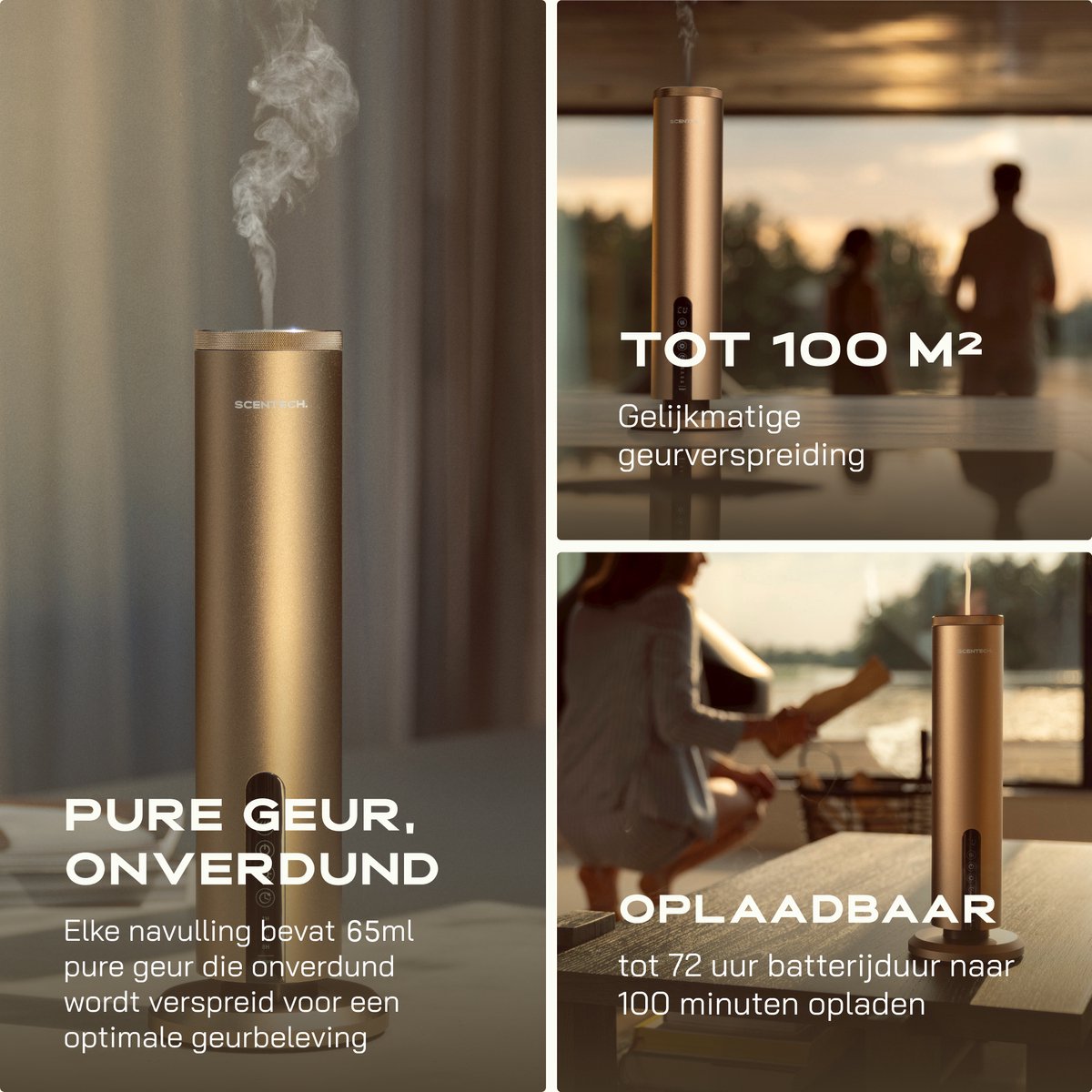 Scentech Starter Kit Pro - Smart Aroma Diffuser Pro + 4 Geuren - Clean Energy, Yuzu Bloom, Table Bois & Bali Spice - Aroma Diffuser Set — cadeau in Wonen & Interieur - foto 6