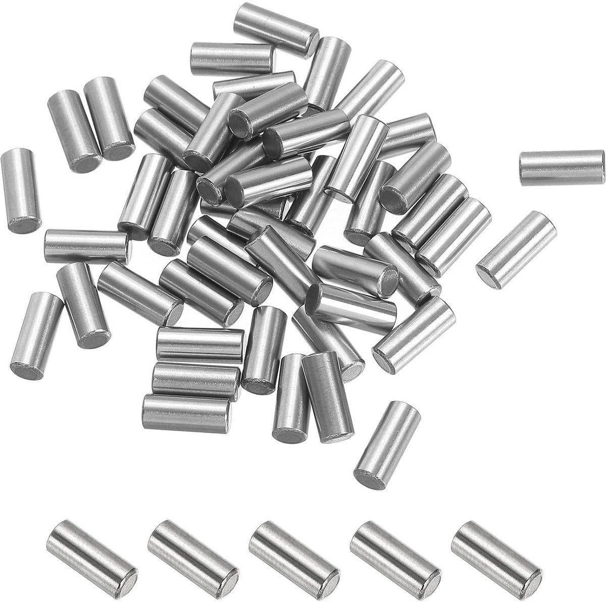 Metalen stiften 4 x 10 mm, 100 stuks van roestvrij staal voor planken en kasten, zilverkleurig en duurzaam