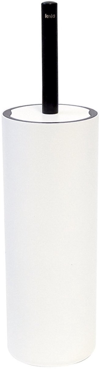 Toiletset Milos PP-kunststof, diameter 9,5 x 36,5 cm, wit / zwart