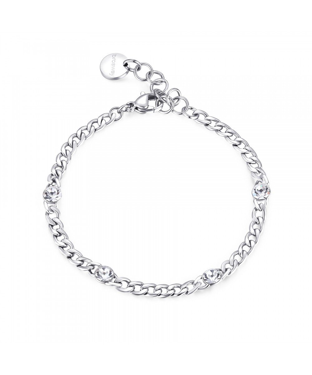BROSWAY SYMPHONIA BYM85 STAINLESS STEEL ARMBAND MET KRISTALLEN 1 STUK