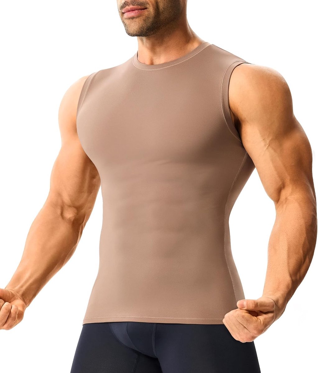 Tanktop voor heren, afslankshirt, platte buik, T-shirt