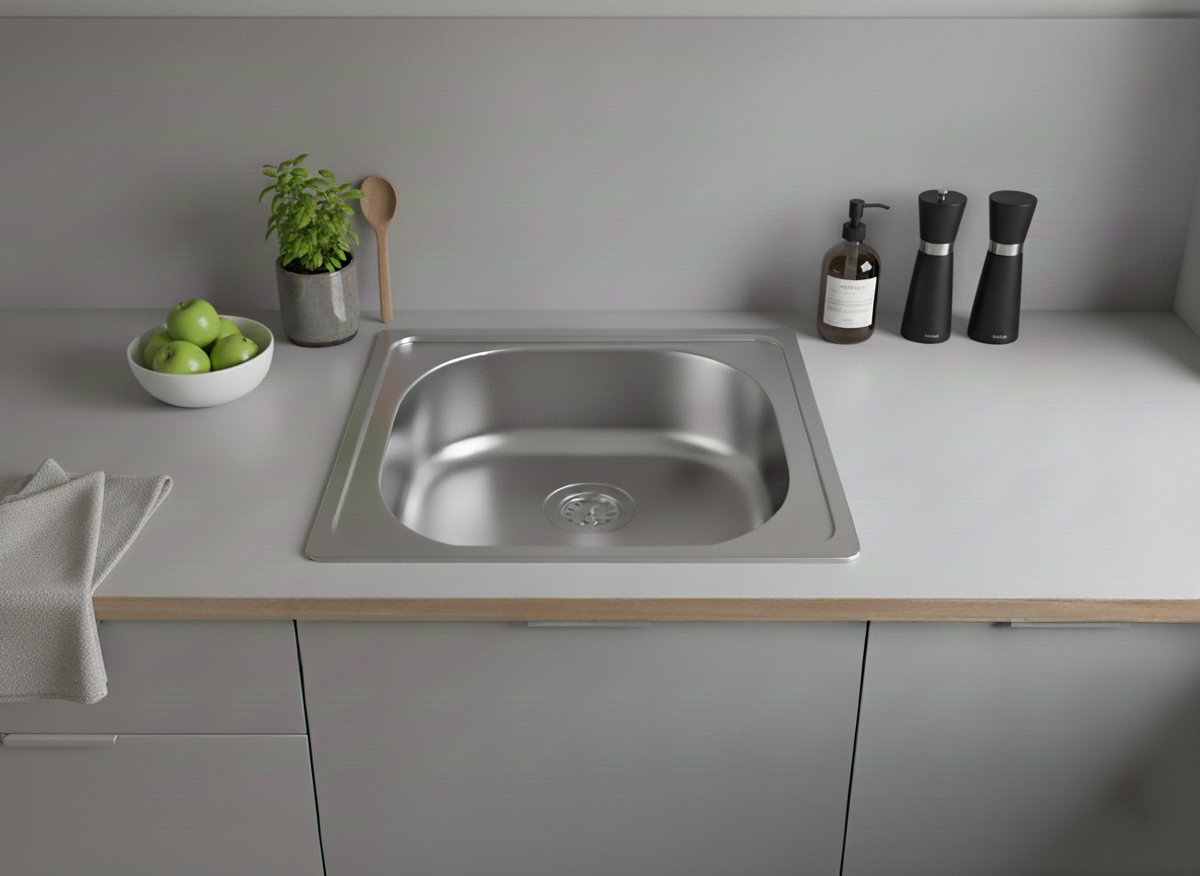 FAIZEE HOME RVS Spoelbak Keuken – Inbouwspoelbak Zilver – Diverse Maten en Modellen 50x40 cm Zonder kraan