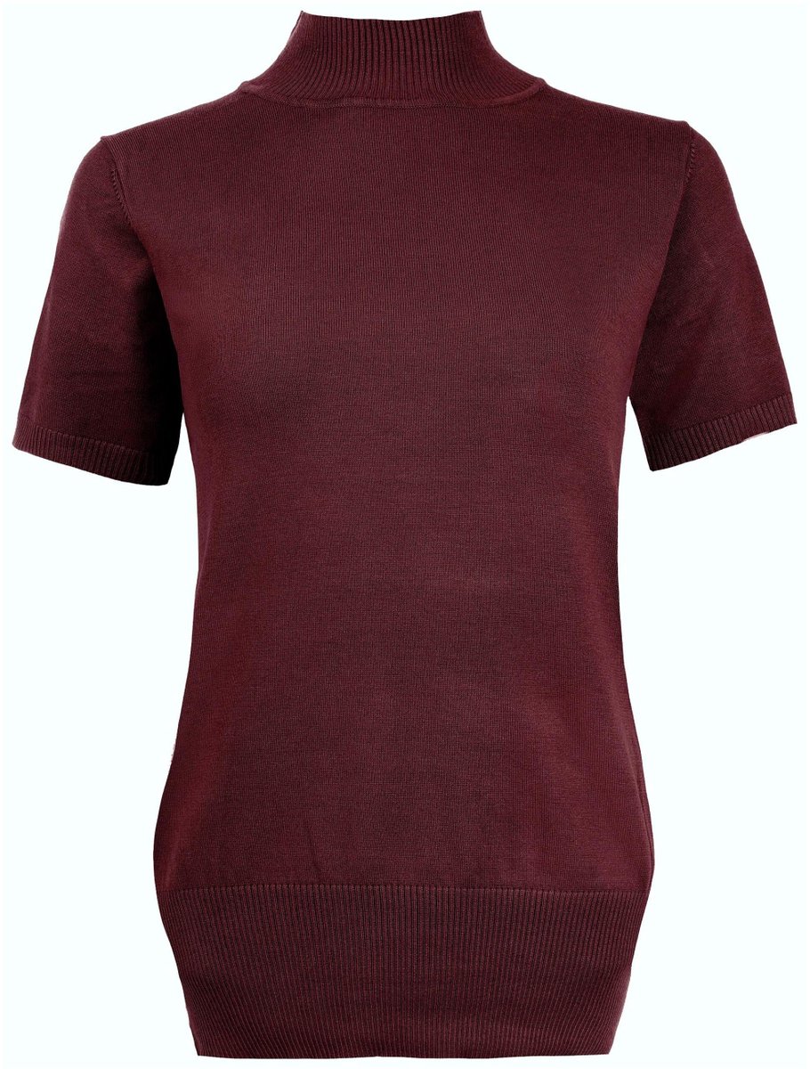 NED Trui Mayra 1 2 Ss Rmb Brei 26w1 U106 01 821 Grape Wine Dames Maat - S