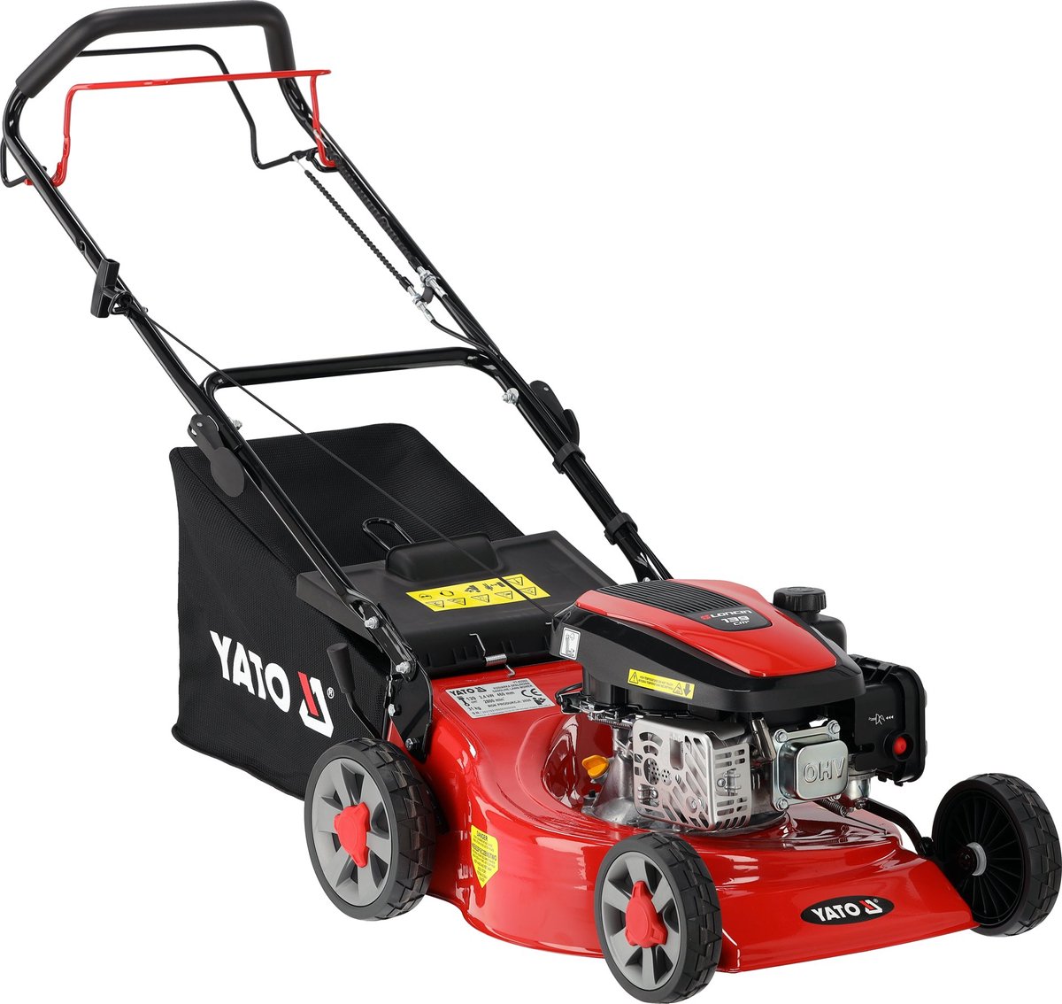 YATO YT-85502 Benzinemaaier - Zelfrijdend - 2.4 kW Loncin Motor - 46 cm Maaibreedte - 3-in-1 Mulching