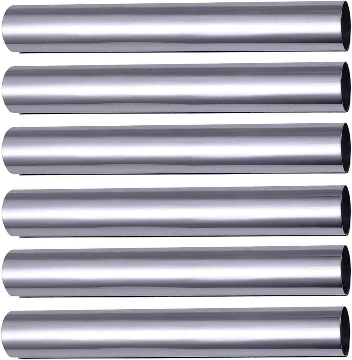 Schuimrollen-mallen set van 6 roestvrij staal (12,4 cm x 2,5 cm) traditionele bakvorm