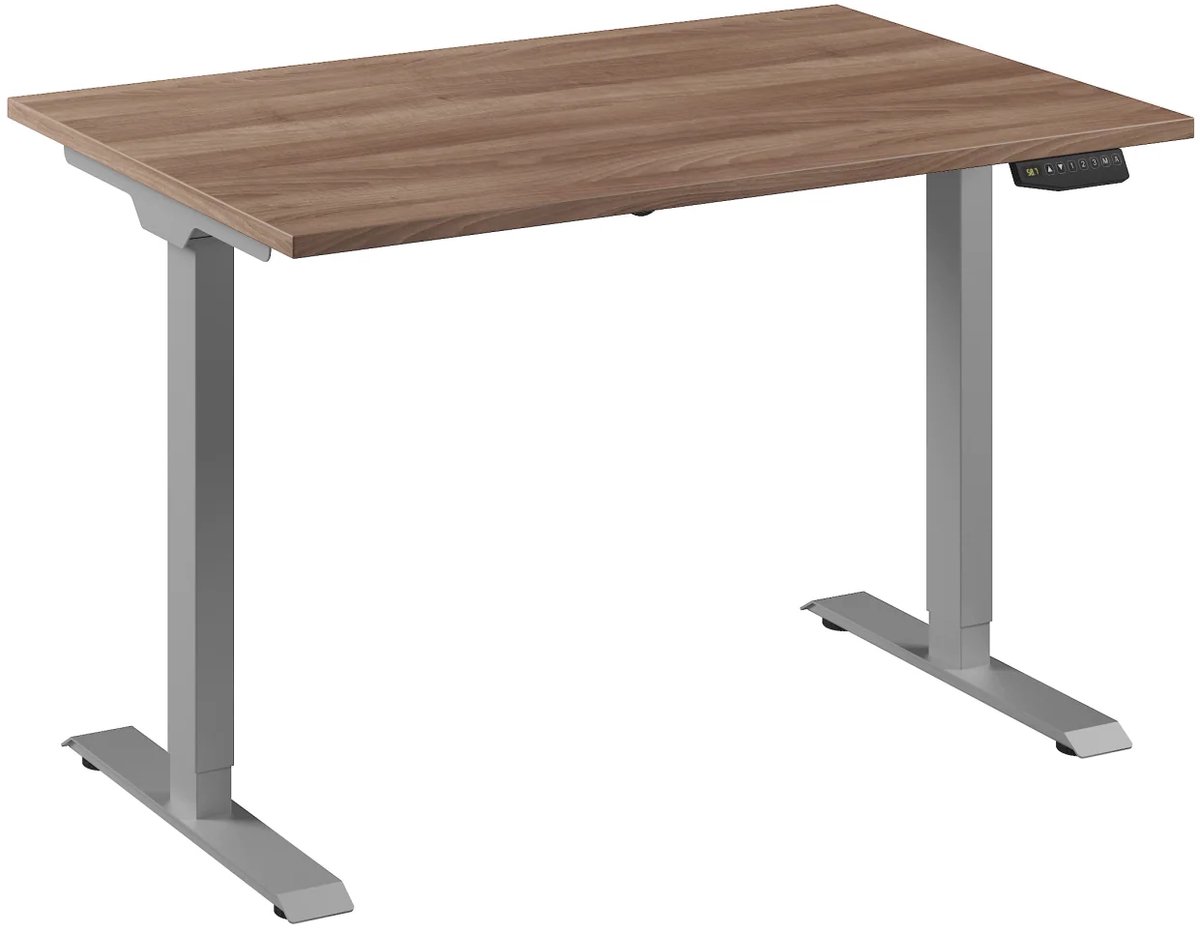 Bureau Adjust 1 Plus QA 120x80 Aluminium/Havanna
