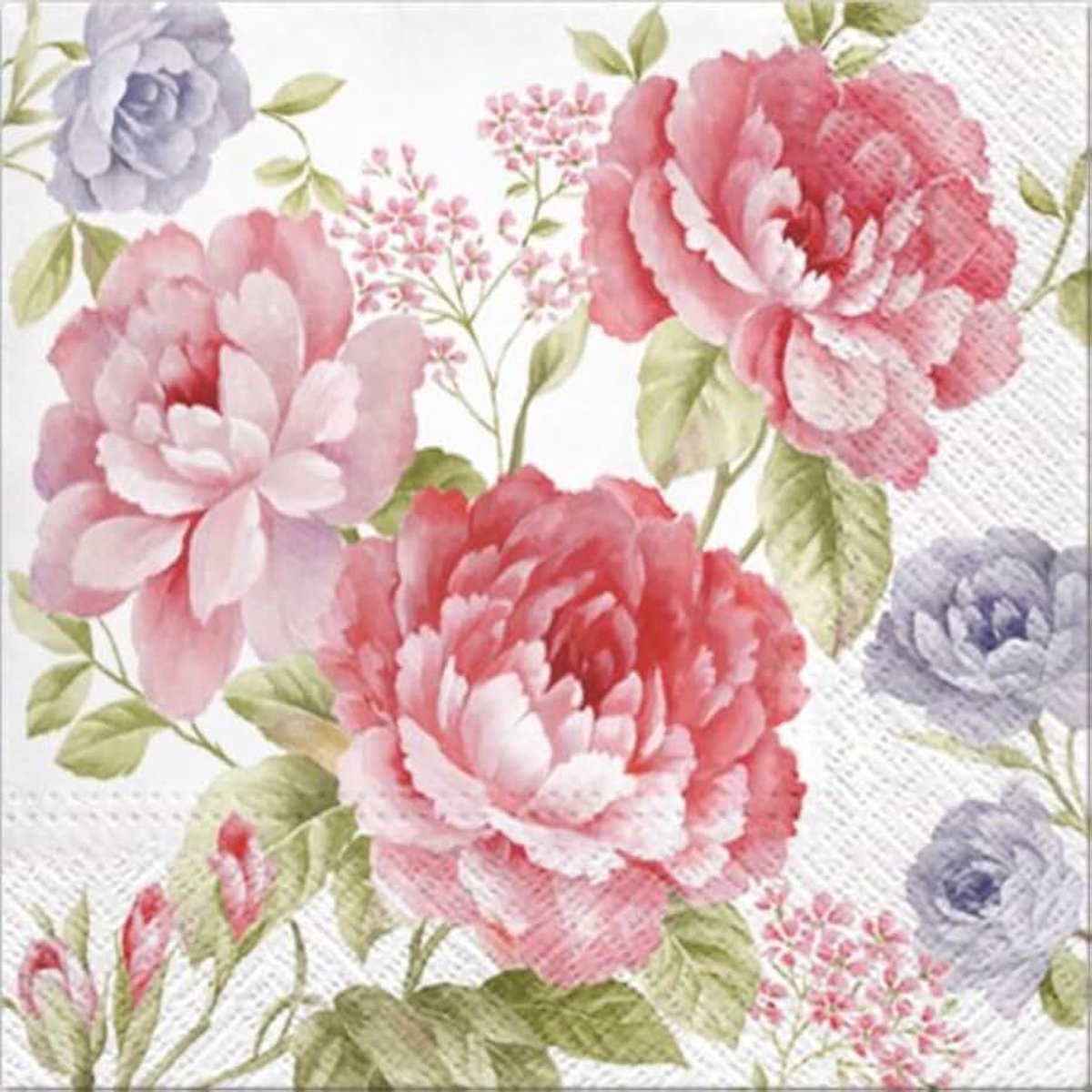 20 servetten van papier 'Julietta' – 33 x 33 cm – 3-laags