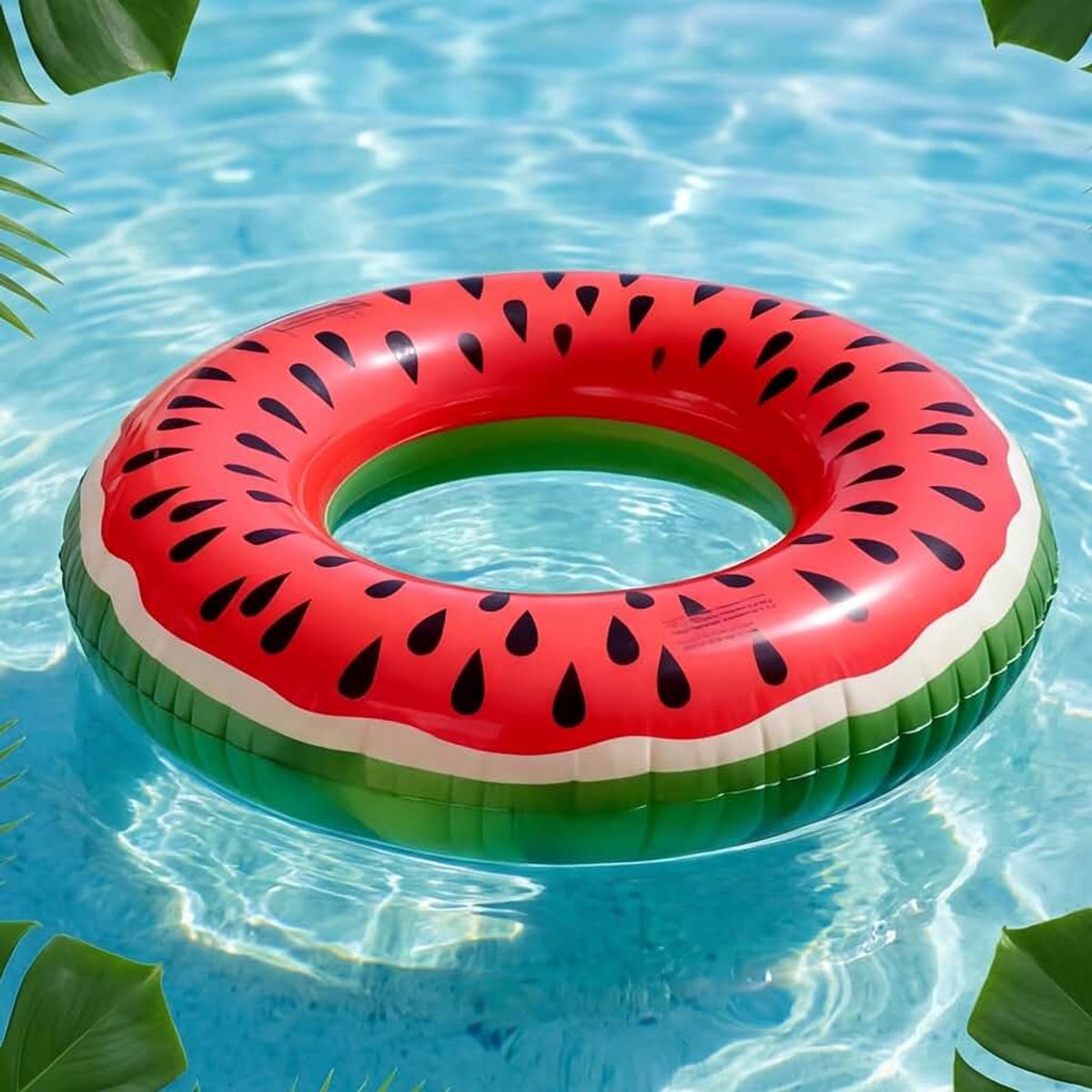 Opblaasbare zwemband, zwemring voor volwassenen, 120 cm watermeloen zwemslang, zomerzwemhulp waterspielzeug voor zomerfeestje, zwemzwembadring