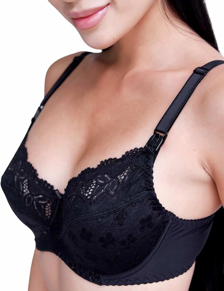 Voedingsbeha 727 - een beha met beugel van MAMAMAG voor moeders die borstvoeding geven. Microvezel, biologisch katoen, afneembare cups, verstelbare bandjes