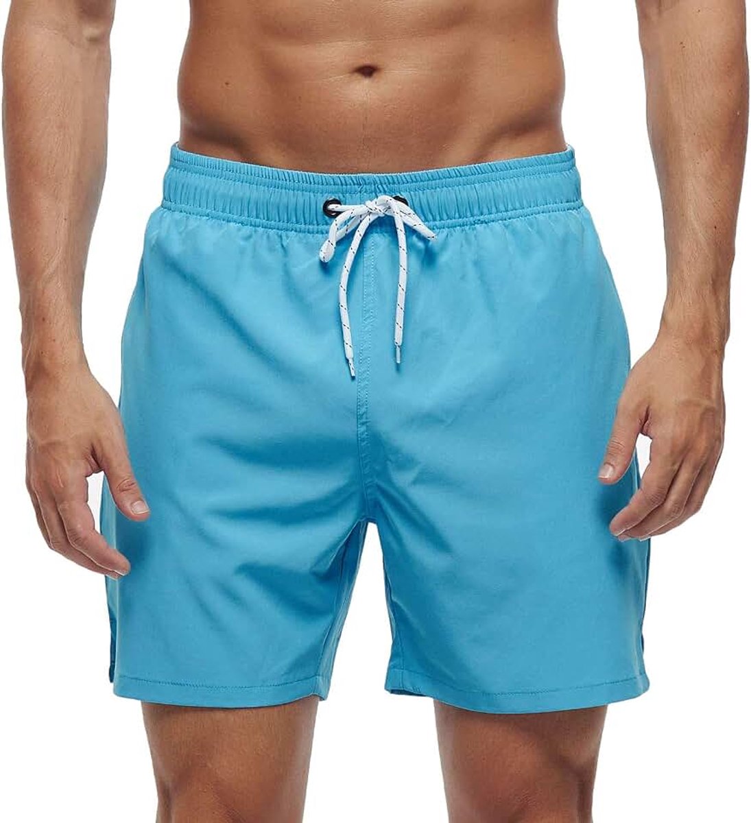 Zwembroek voor heren Board Shorts met ritszakken surfen rekbare strandshorts ademende mesh voering sneldrogend