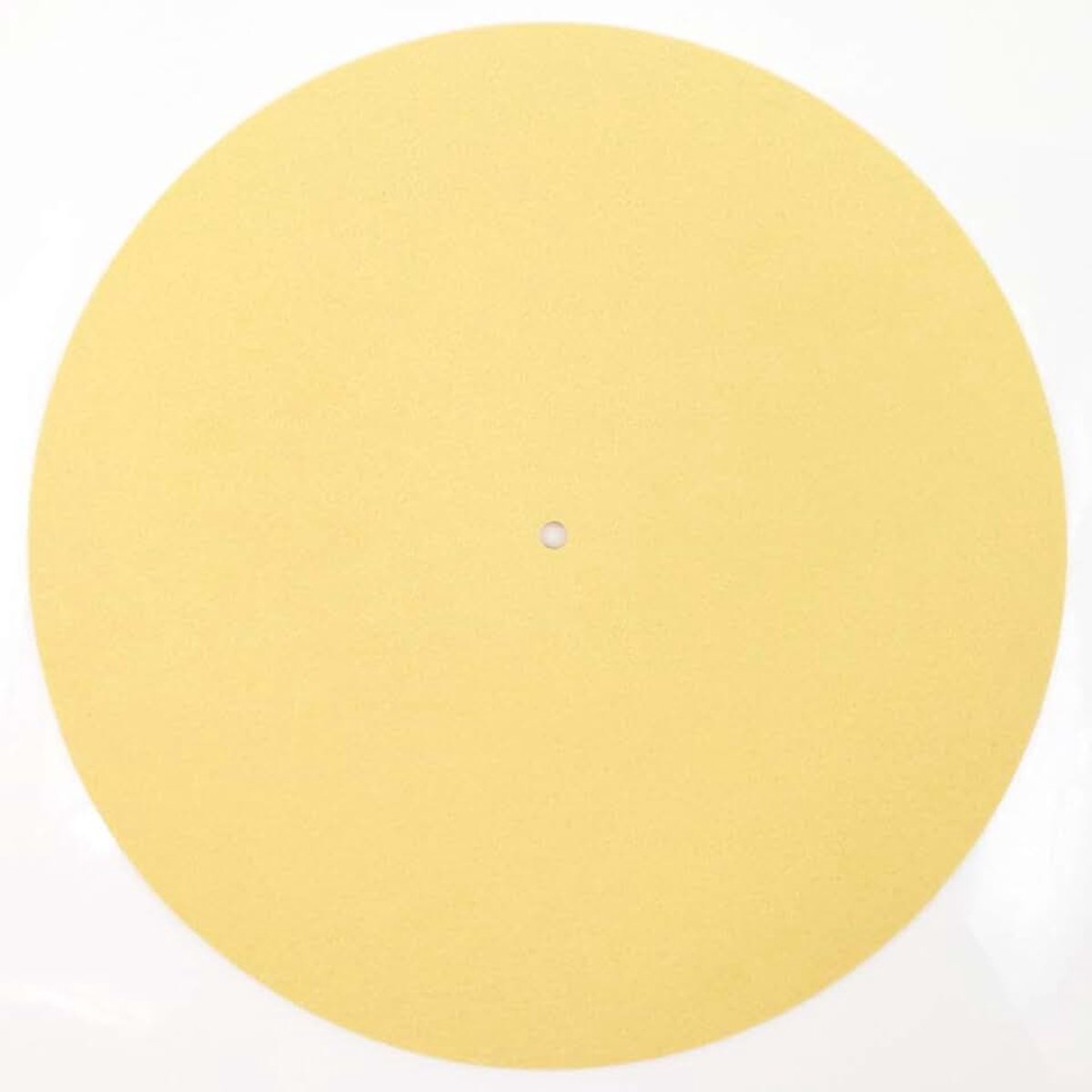 Vilt draaitafel schotel mat lp slip mat audiofiel 3 mm dikke slipmat voor LP vinyl plaat (geel)