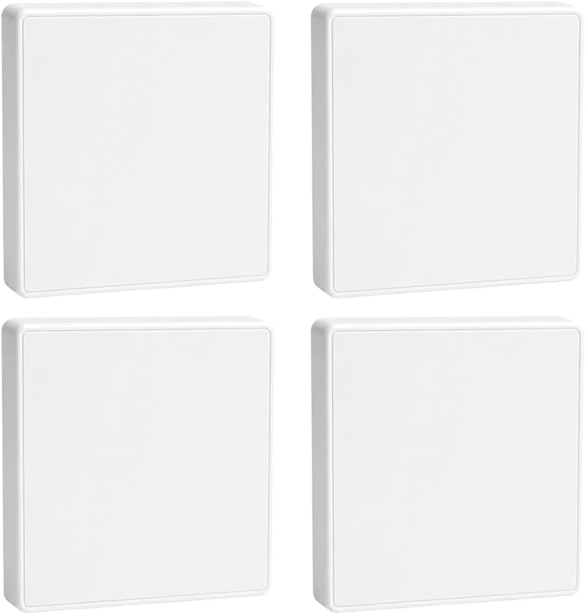 Blinde afdekking, stopcontactafdekking, wit, 4 stuks, type 86, schakelaar, blinde deksel, stopcontacten, afdekking, inbouwdoos, lichtschakelaar, blinde afdekking, stopcontactafdekking, wit