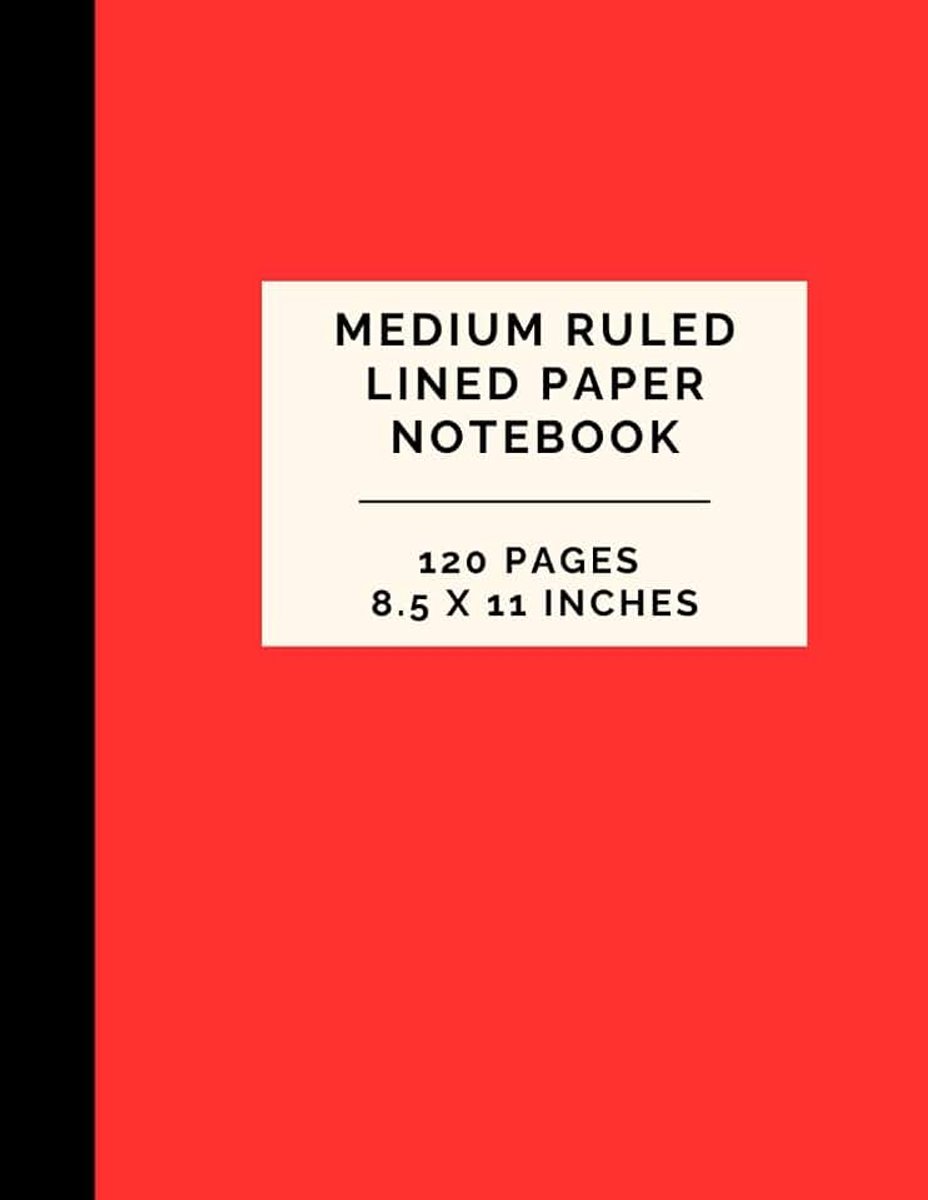 Trim Medium Ruled Lined Paper Notebook 120 Pages 8.5 x 11 Inches: Gifts for Students, Workers, and Writing Down Notes