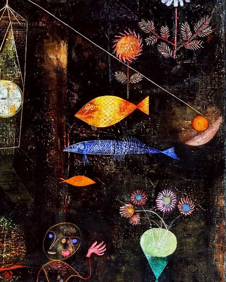 Klee’s Magic Fish | Blank Sketchbook for Art, Notes & Creative Work: Minimalist Blank Notebook Modern Art Masterpieces