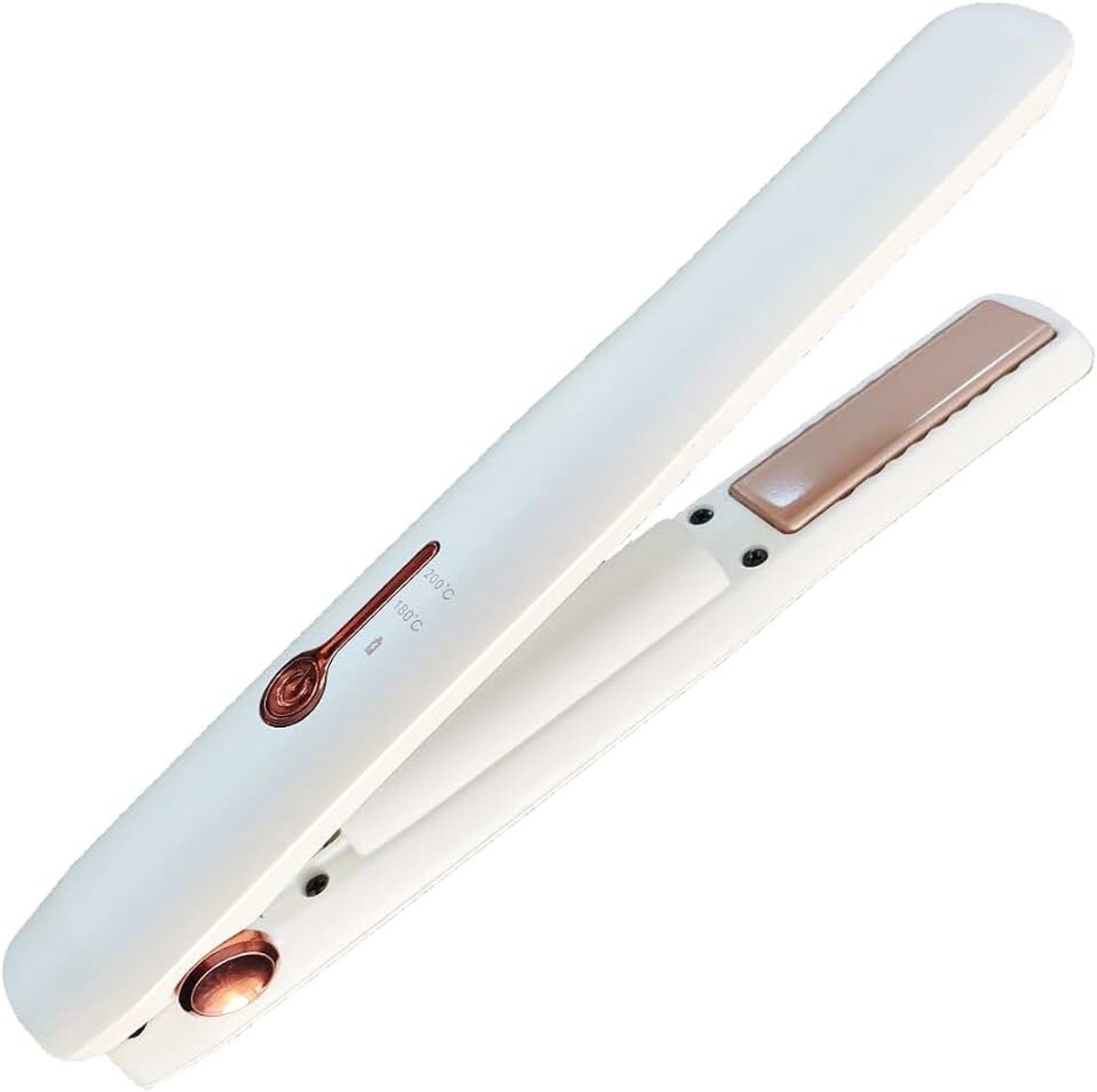 Draadloze mini-stijltang, accu-stijltang met USB-opladen, 2-traps temperatuurinstelling, draagbare keramische stijltang met 3000 mA batterij, ideaal voor onderweg