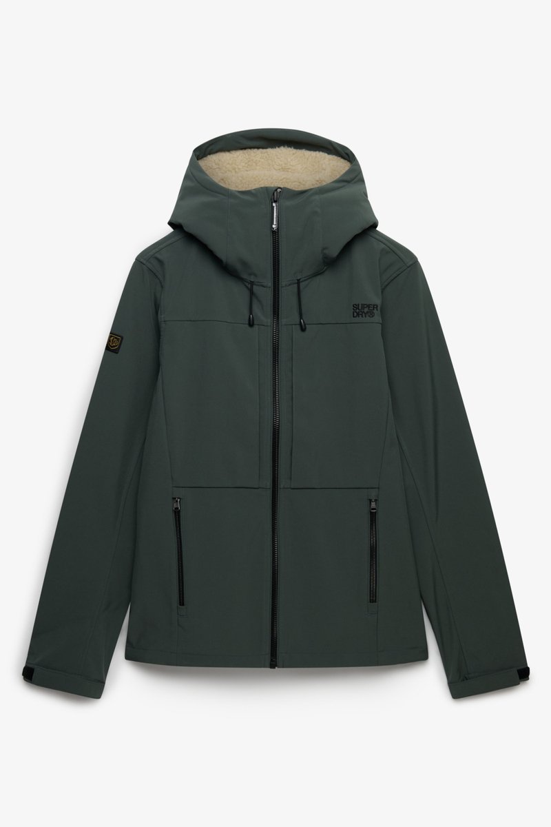 Superdry Jas Hooded Borg Trekker Jacket M5012448a 9zh Greyed Green Mannen Maat - 3XL