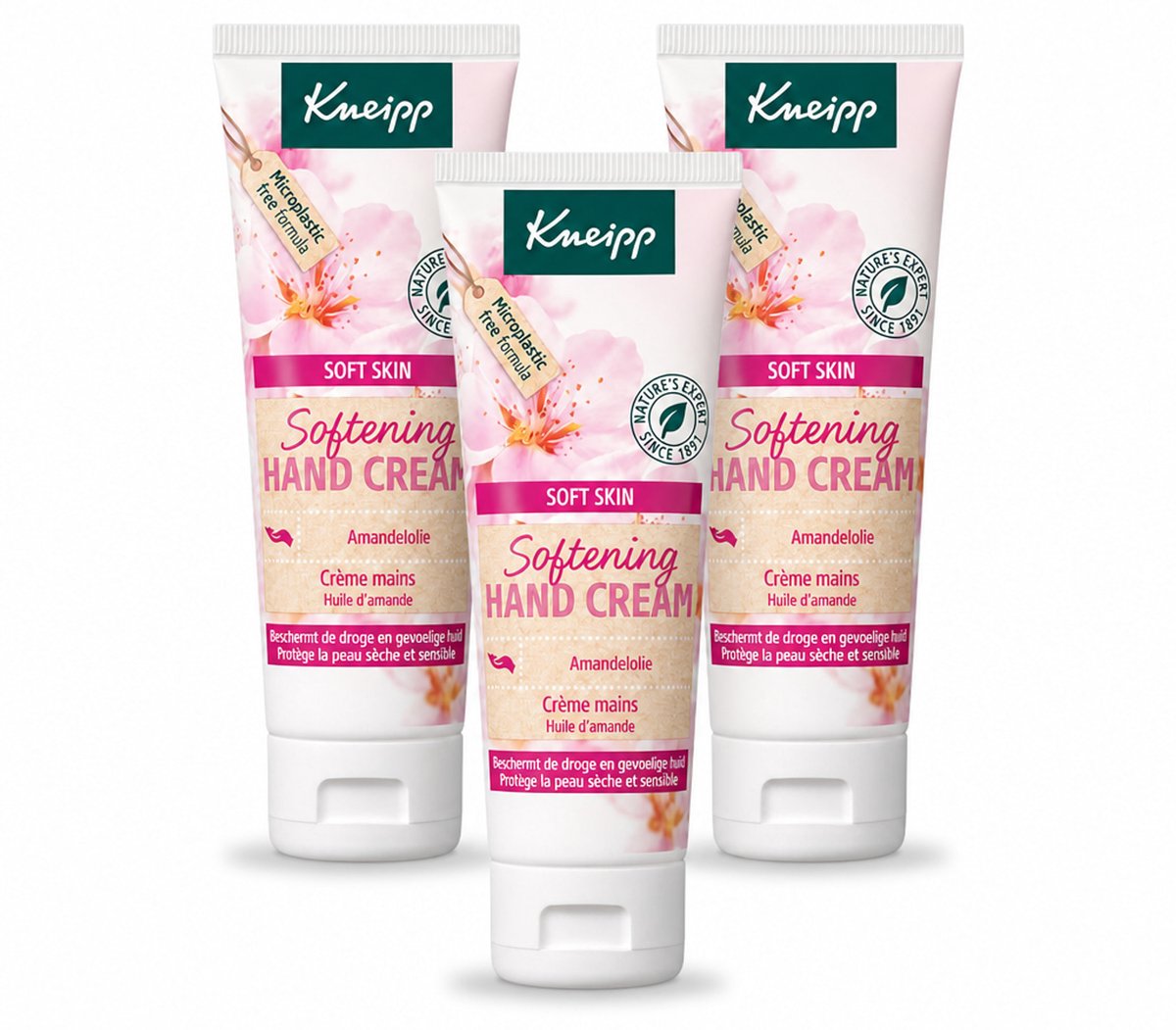 3 x Kneipp - Handcrème - Soft Skin - Amandelbloesem - 75 ml - Voordeelverpakking - 3 stuks