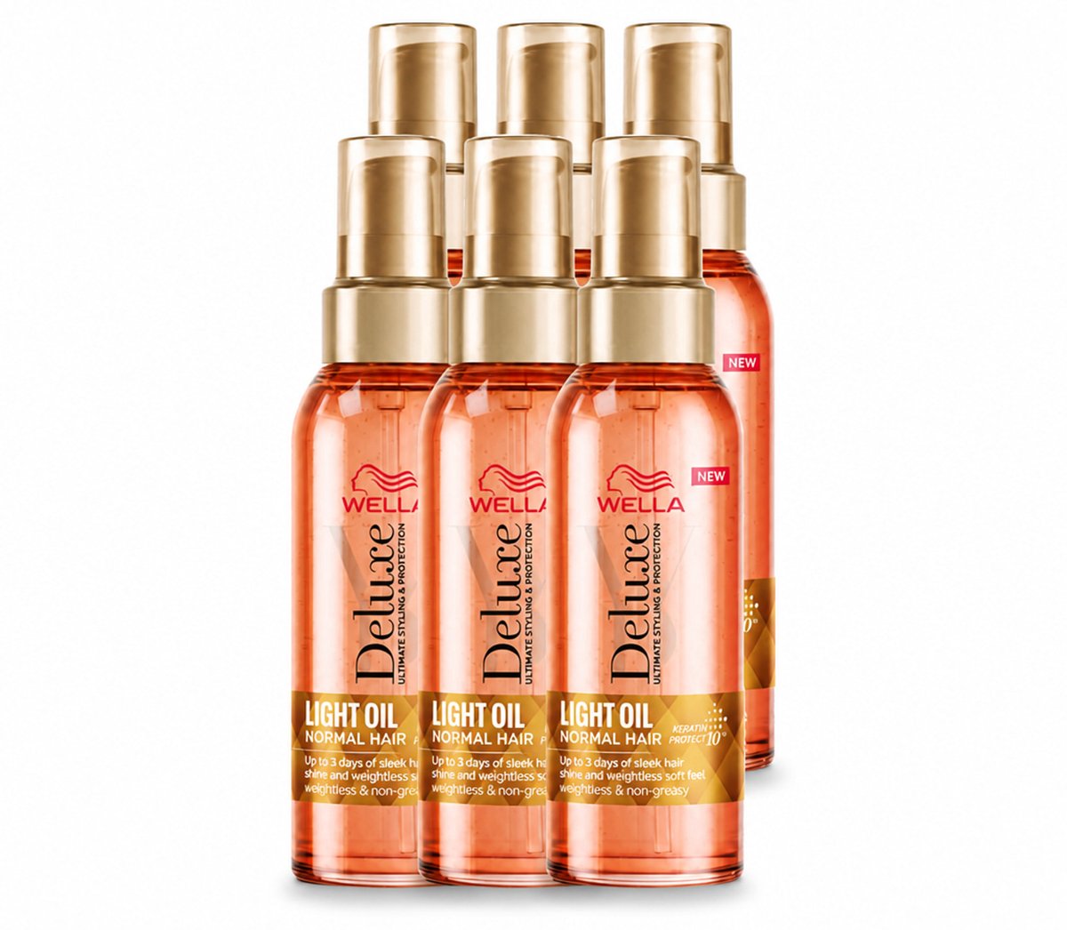 6 x Wella – Deluxe Oil Light – Haarolie – 100 ml - Voordeelverpakking - 6 stuks