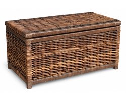 Rotan Opbergmand Max Antiek - 75x40xH40 cm - Met Deksel