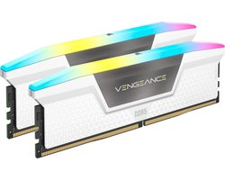 Corsair Vengeance RGB - DDR5 DIMM RAM- 32GB (2x16GB) - 6000MT/s - CL38 - AMD EXPO & Intel XMP - Wit