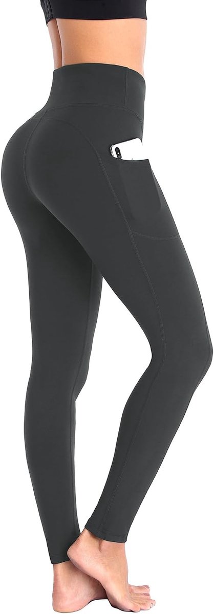 Leggings met Zakken Buikcorrectie Opaque Fitness Gym Leggings Lange Yoga Broek Sportbroek CA166