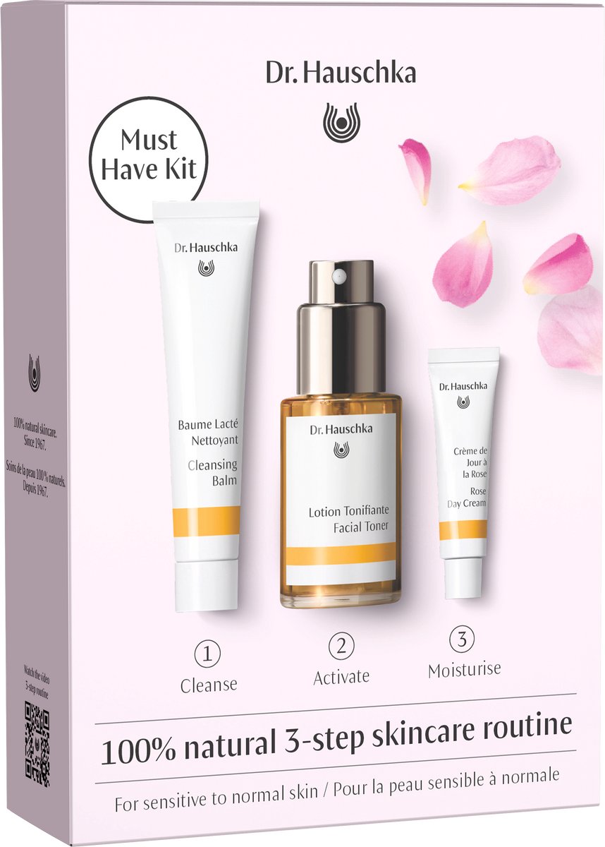 Dr. Hauschka Must-Have Kit Rose Light 2026 55 ml - Cleansing Balm 20ml/Facial Toner 30ml/Rose Cream 5ml