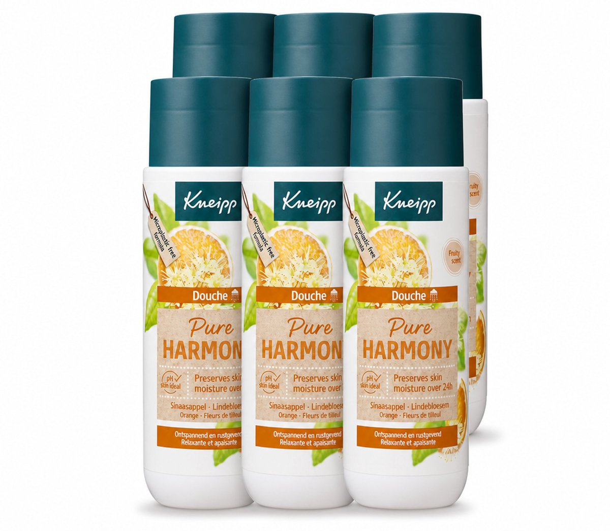 6 x Kneipp - Douchegel - Oranje lindebloesem - 200 ml - Voordeelverpakking - 6 stuks