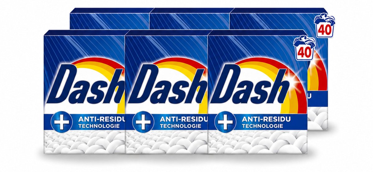 6 x Dash – Waspoeder – Witter Dan Wit – 2,2 kg - Voordeelverpakking - 6 stuks
