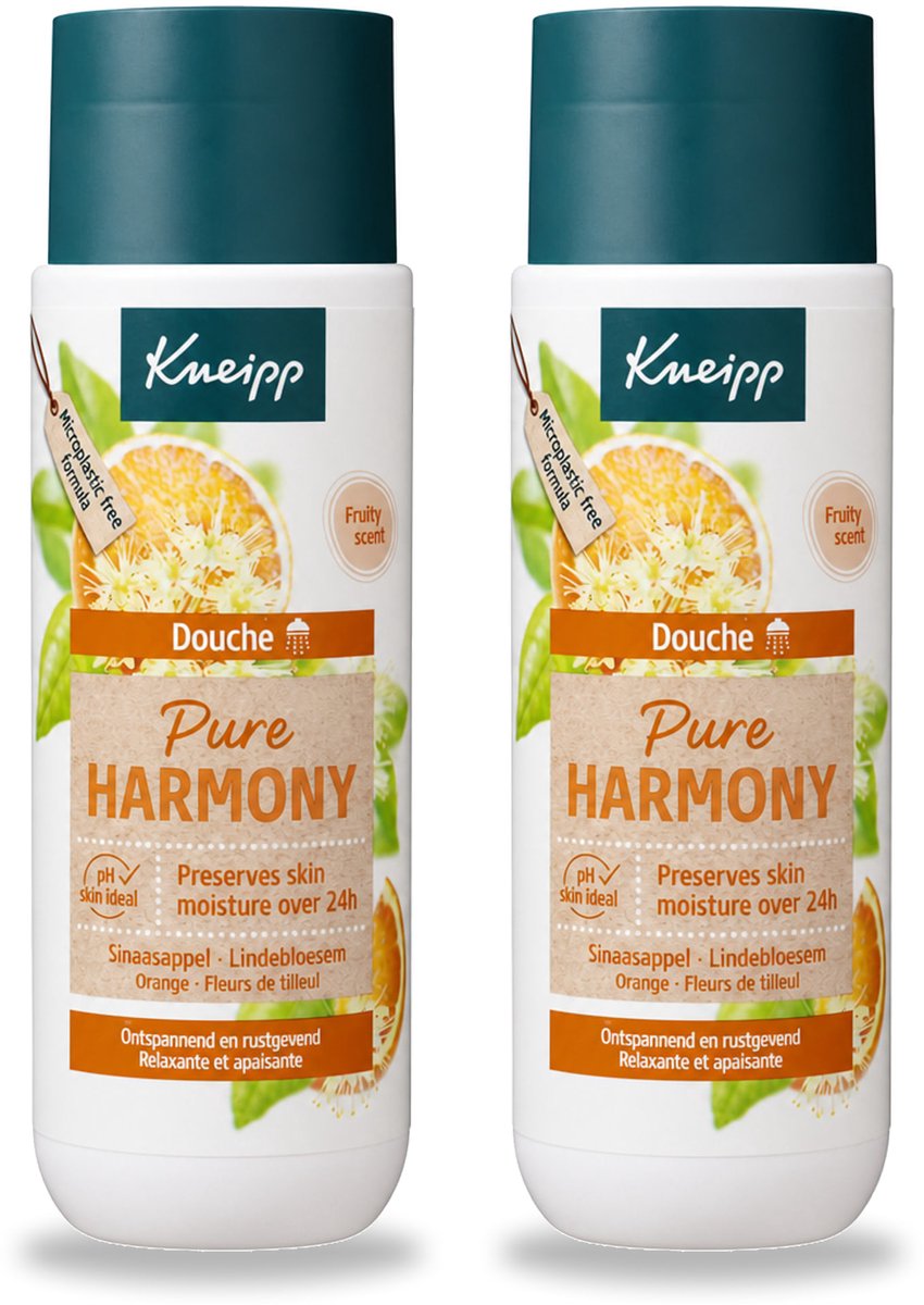 2 x Kneipp - Douchegel - Oranje lindebloesem - 200 ml - Bulkverpakking - 2 stuks