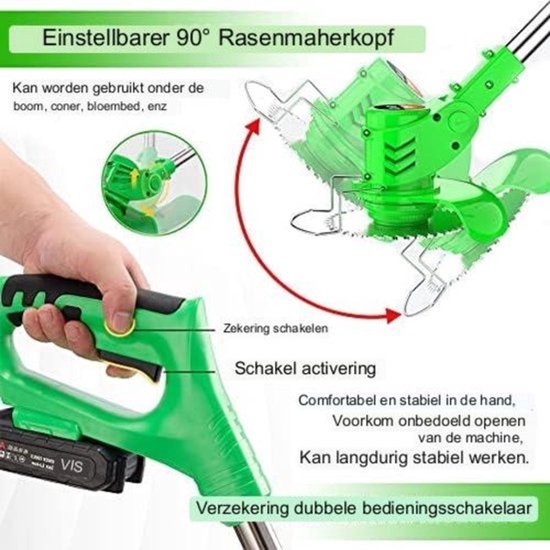 Onkruidborstel Electrisch - Bosmaaier Electtrisch - Onkruidverwijderaar Electrisch - Rood — afbeelding 2