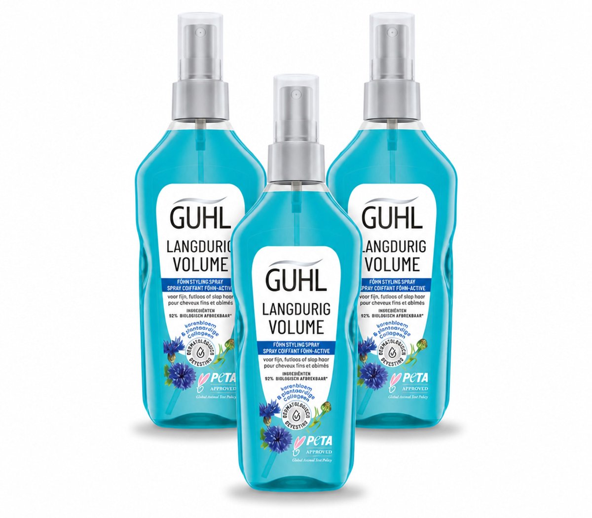 3 x Guhl - Styling Spray - Föhn Active - 125 ml - Voordeelverpakking - 3 stuks