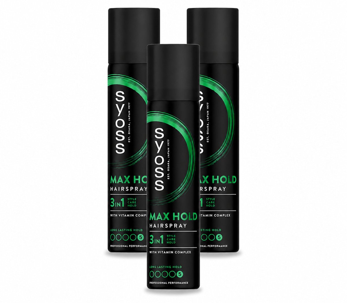 3 x Syoss - Max Hold - Haarspray - Compacte Fixatie - 75 ml - Voordeelverpakking - 3 stuks