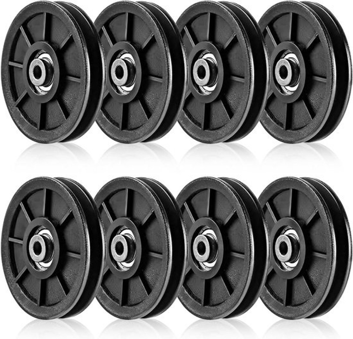 8 stuks 90 mm kabelrol katrol blok voor gym fitnessapparaten en garagedeur