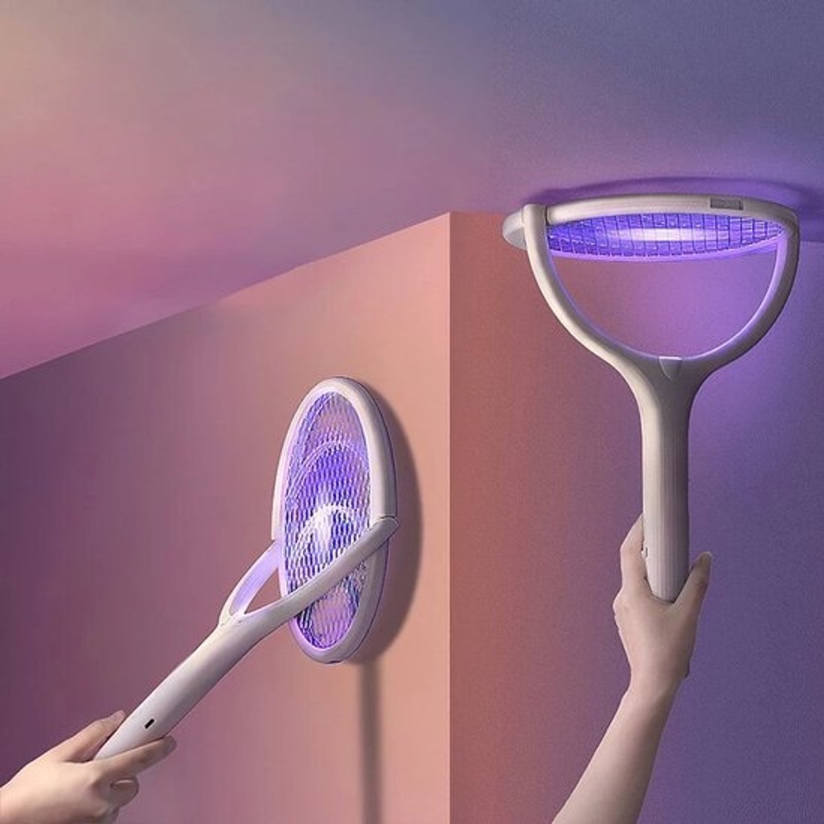 Luxe Elektrische Muggenmepper en Anti Muggen Lamp - 90 Graden Draaibare Vliegen Shocker - 365nm Uv Licht Musquito Killer