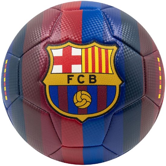 FC Barcelona voetbal in rood en blauw met het FCB logo in het midden.