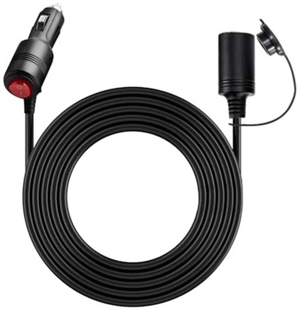 Autostekker verlengkabel 12 V – Met schakelaar en zekering, 5m, ideaal voor camping en koelbox